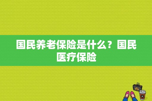 国民养老保险是什么？国民医疗保险