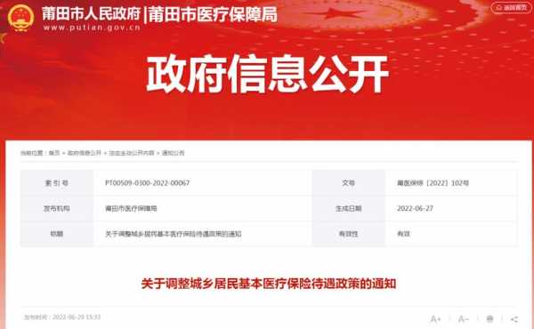 莆田城乡居民医疗保险报销规则？莆田市医疗保险