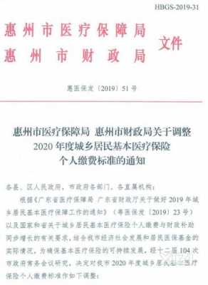 惠州城乡医疗保险（惠州城乡居民医疗保险）