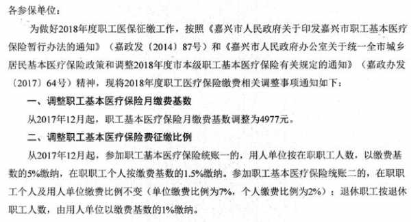嘉兴医疗保险比例（嘉兴医保政策2020）